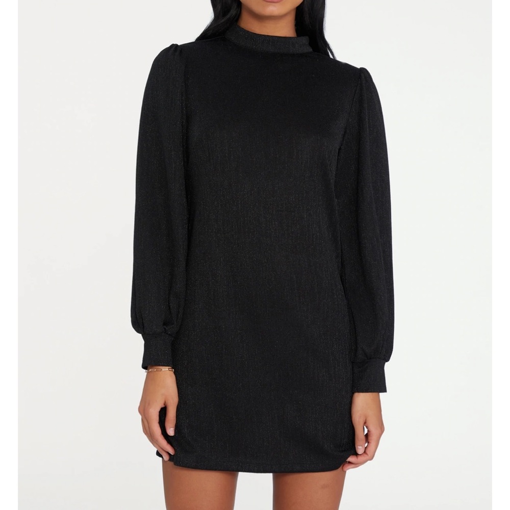 Sanctuary tinsel knit black sparkle dress